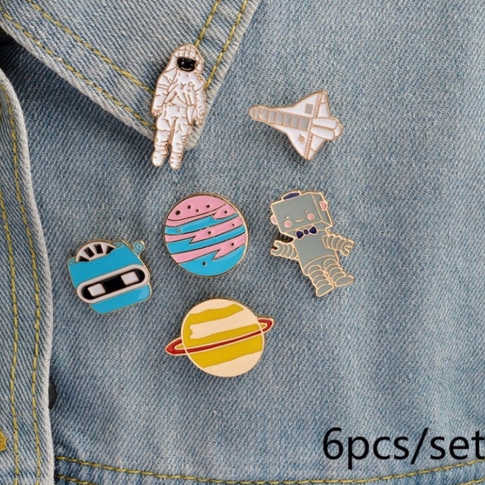 6 Pcs Space Pin Set - Picture 2 of 8